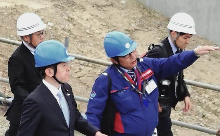 荒川第二第三調節池の工事現場を視察