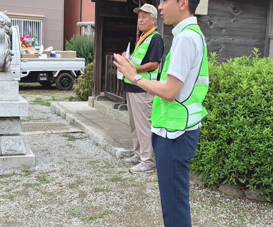 地元今泉の天王様ボランティアへ